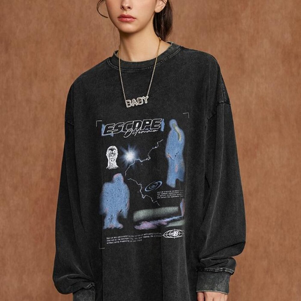 Fashion women's printed sweatshirt